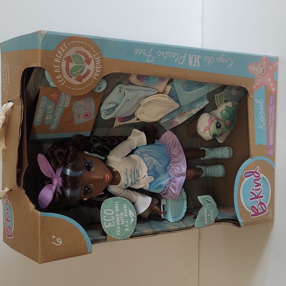 B-KIND Koral doll ages 6 + .eco at heart product. New .